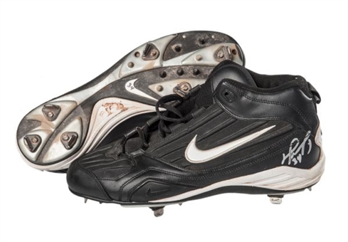 2003 David Ortiz Pair of Game Used and Signed Cleats (Mears)